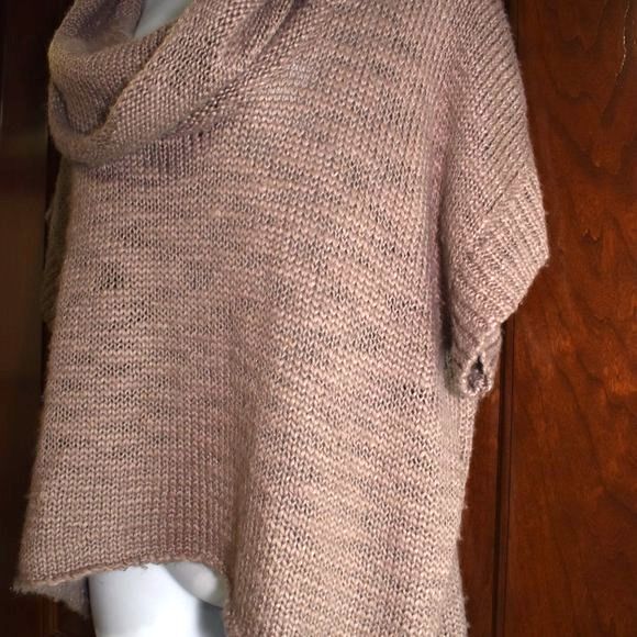 Splendid Wool Blend Knit Sweater Sz Small Slouchy Cowl Neck Short Sleeve - Picture 2 of 10